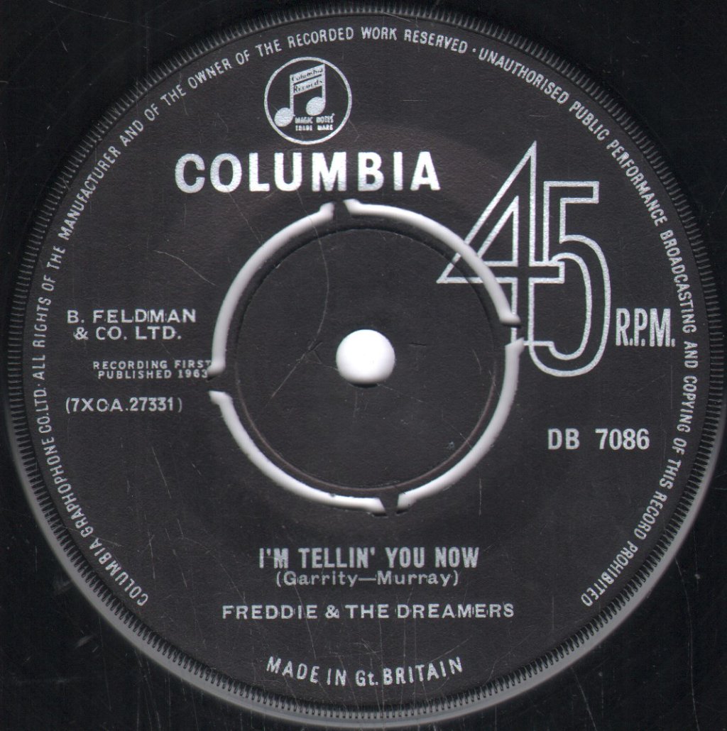 Freddie And The Dreamers - I'm Tellin' You Now - 7 Inch