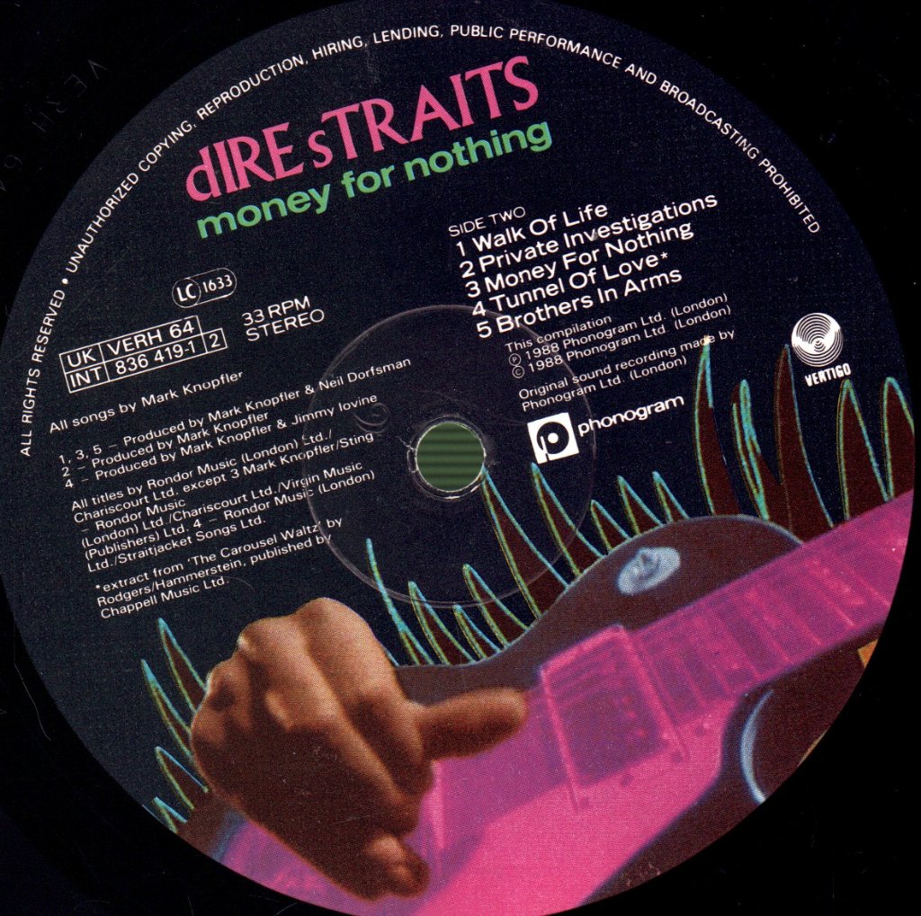 Dire Straits - Money For Nothing - Lp