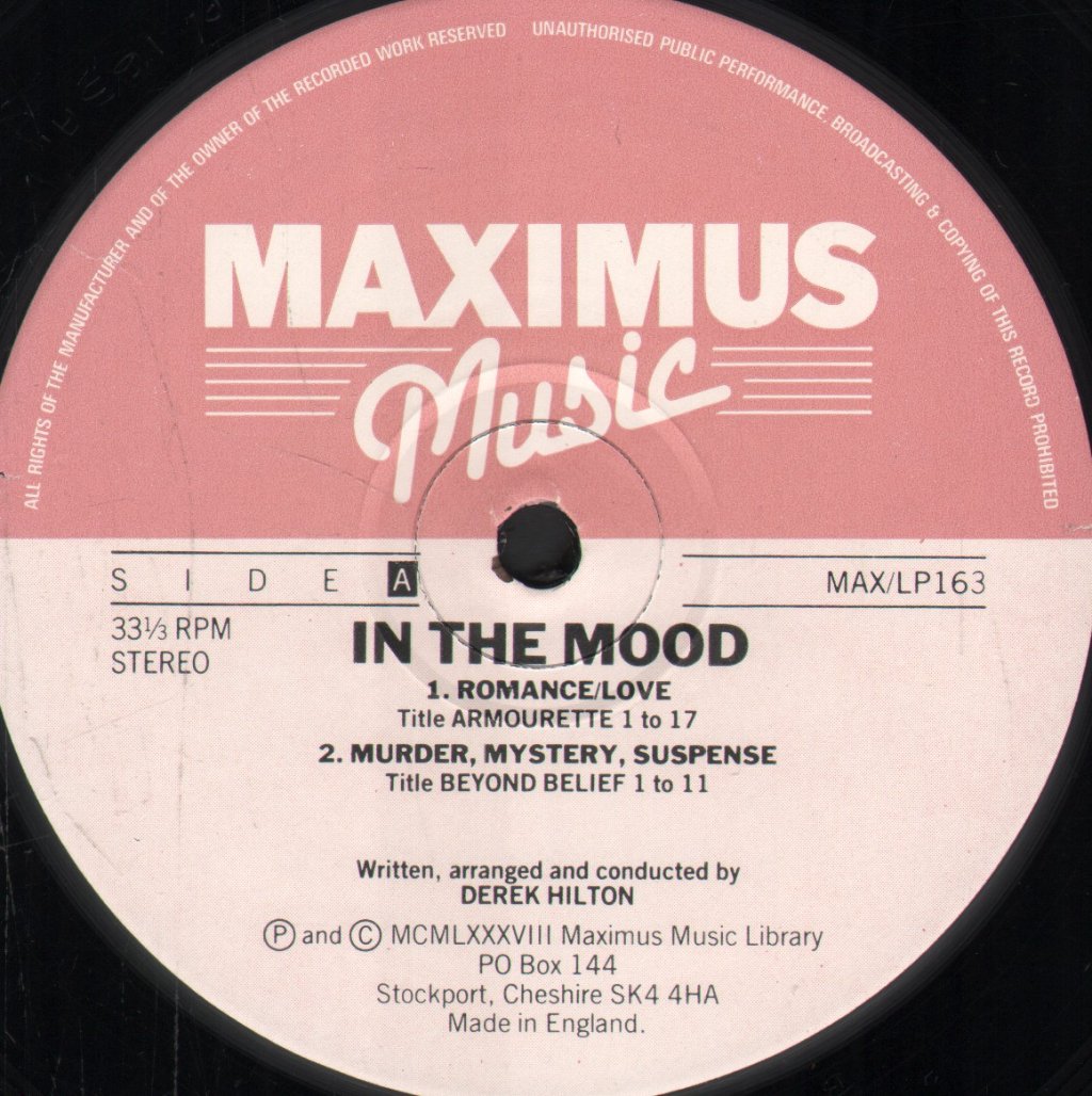Derek Hilton - In The Mood - 12 Inch