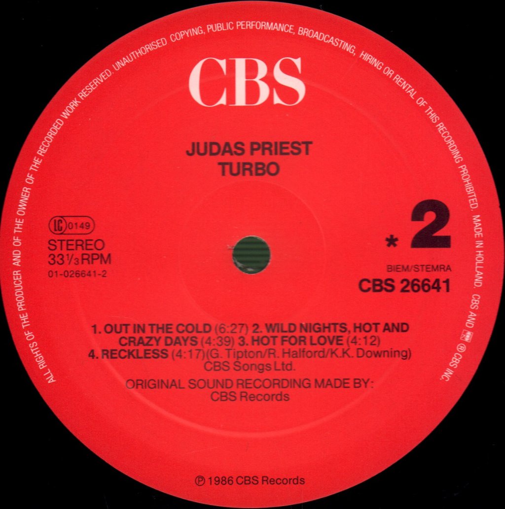 Judas Priest - Turbo - Lp
