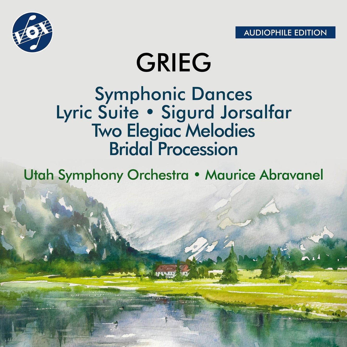 Utah Symphony Orchestra / Maurice Abravanel - Edvard Grieg: Symphonic Dances; Lyric Suite; Sigurd Jorsalfar; Two Elegiac Melodies; Bridal Procession - Cd
