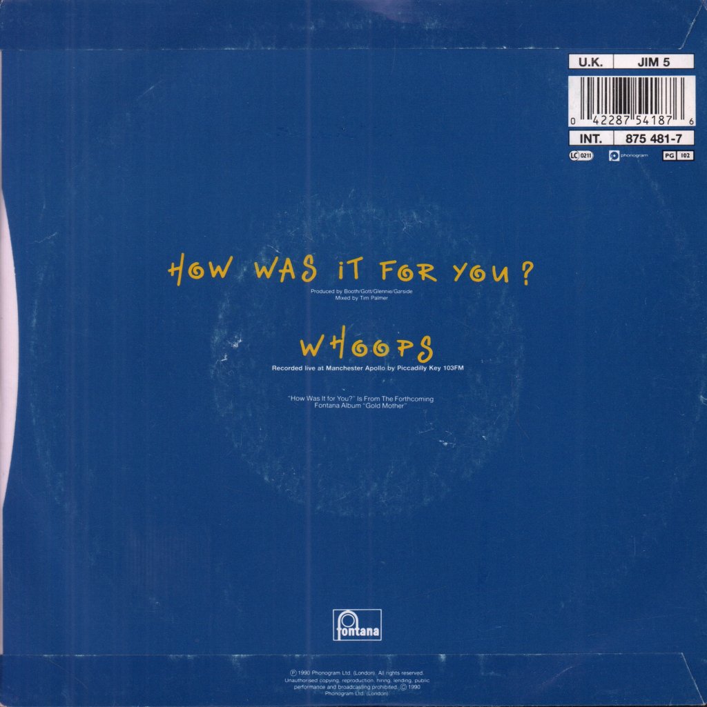 James - How Was It For You? - 7 Inch