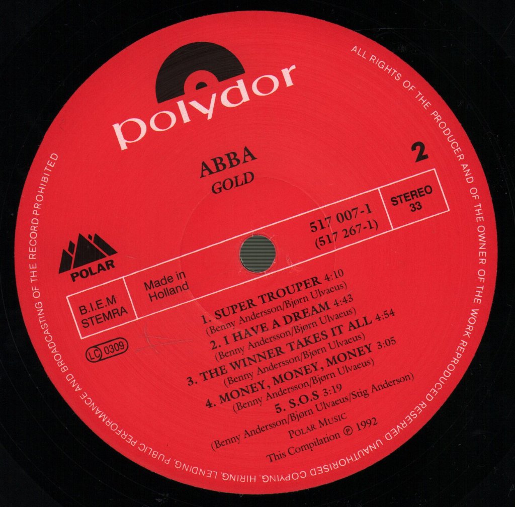 ABBA - Gold (Greatest Hits) - Double Lp