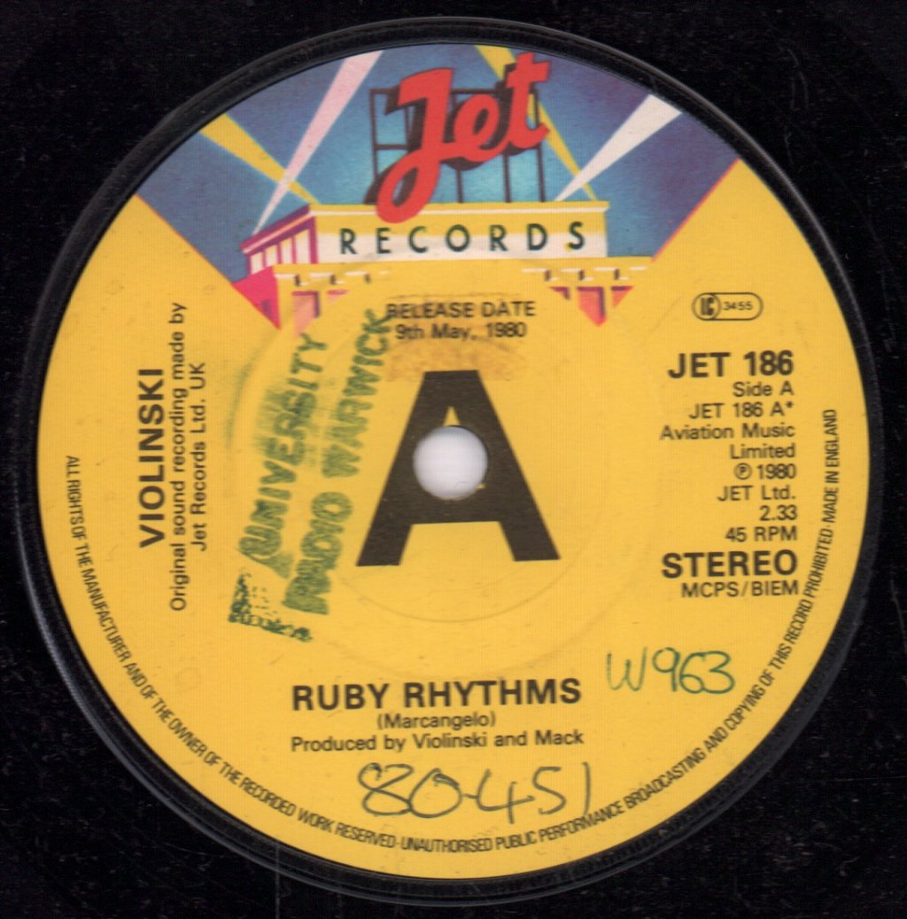 Violinski - Ruby Rhythms - 7 Inch