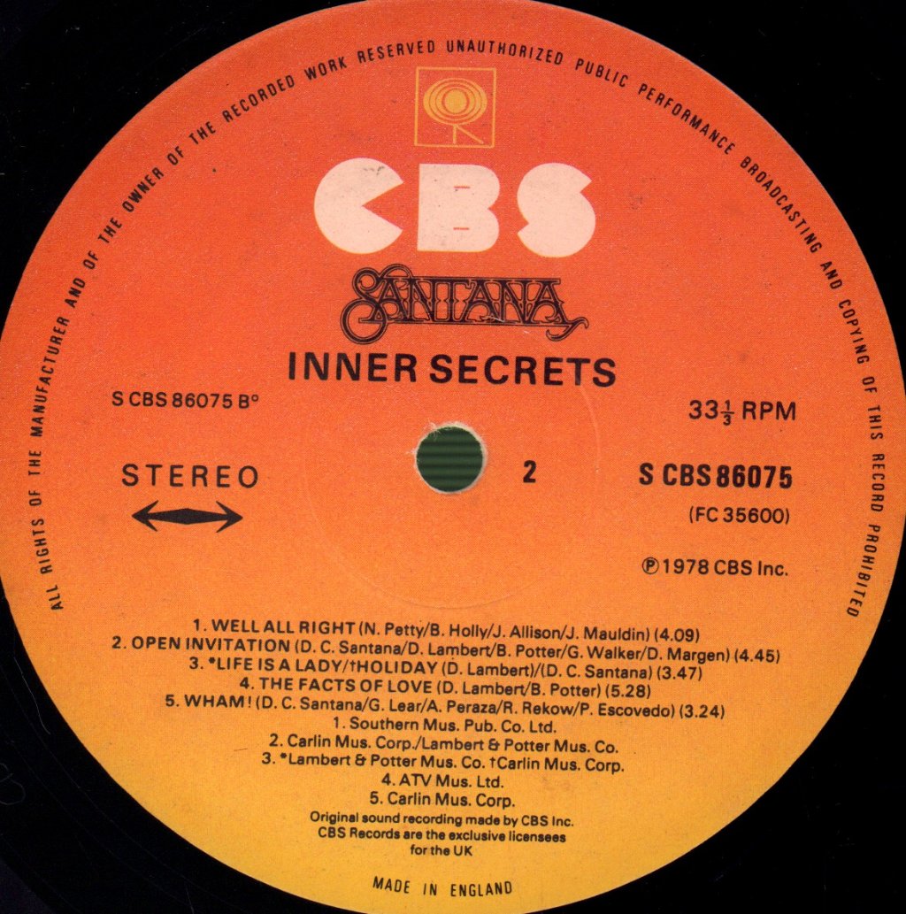 Santana - Inner Secrets - Lp