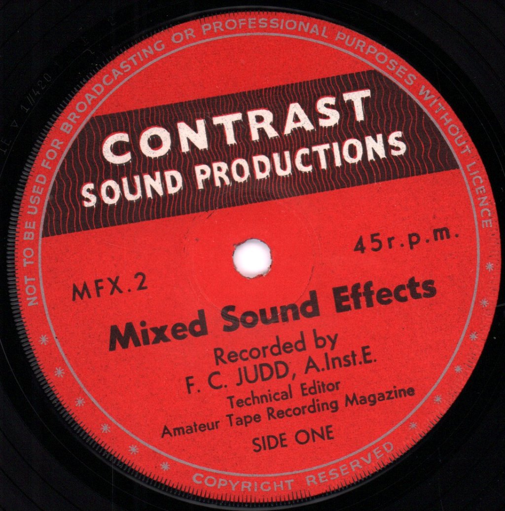 Frederick Judd - Authentic High Fidelity Sound Effects - 7 Inch