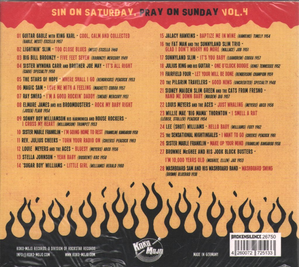 Various Artists - Sin On Saturday, Pray On Sunday, Vol. 4: Yeah Baby - Cd