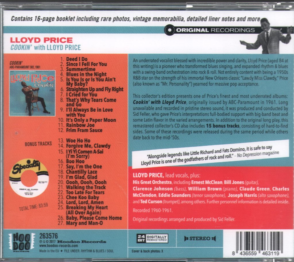 Lloyd Price - Cookin' With Lloyd Price - Cd