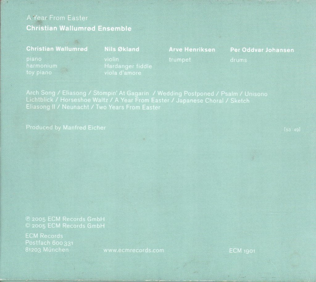 Christian Wallumrød Ensemble - A Year From Easter - Cd