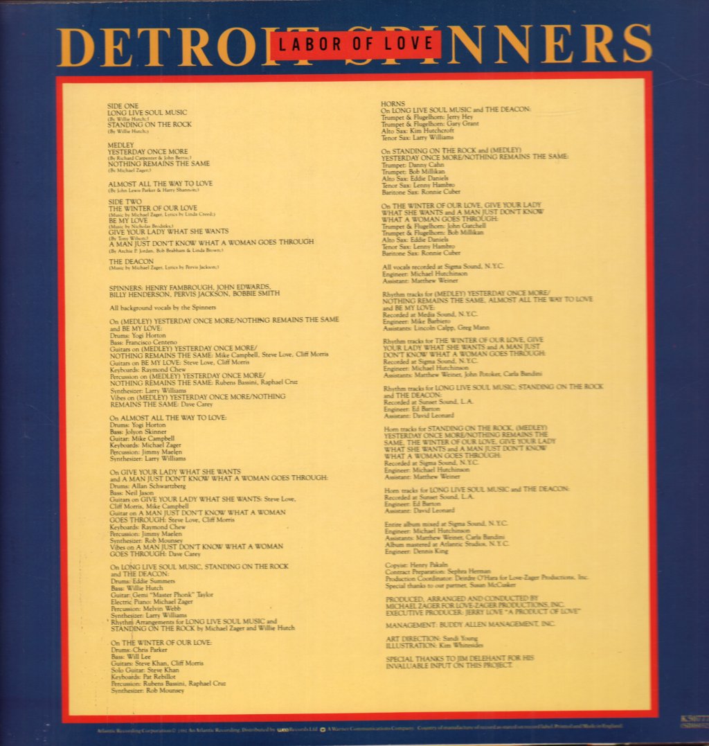 Detroit Spinners - Labour Of Love - Lp