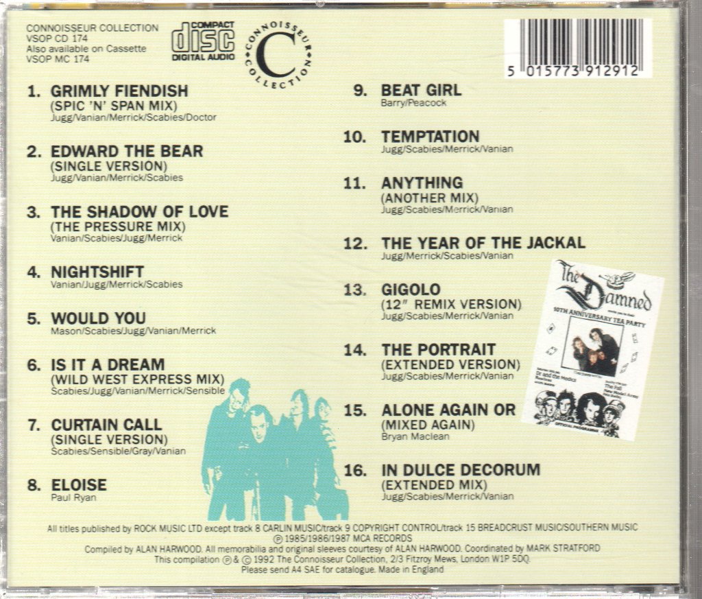 Damned (Punk) - Mca Singles A's And B's - Cd