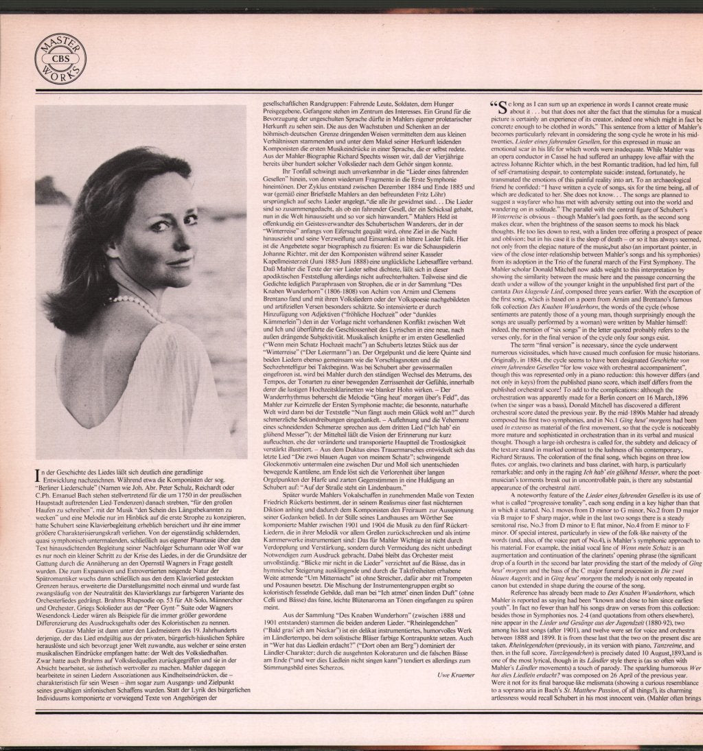 Frederica von Stade / London Philharmonic Orchestra / Andrew Davis - Mahler - Lieder Eines Fahrenden Gesellen / Rückertlieder / 2 Lieder - Lp