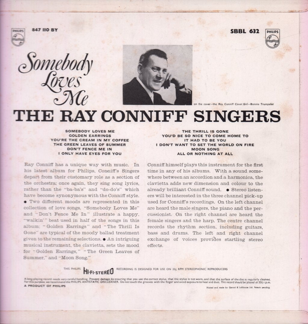 Ray Conniff And The Singers - Somebody Loves Me - Lp