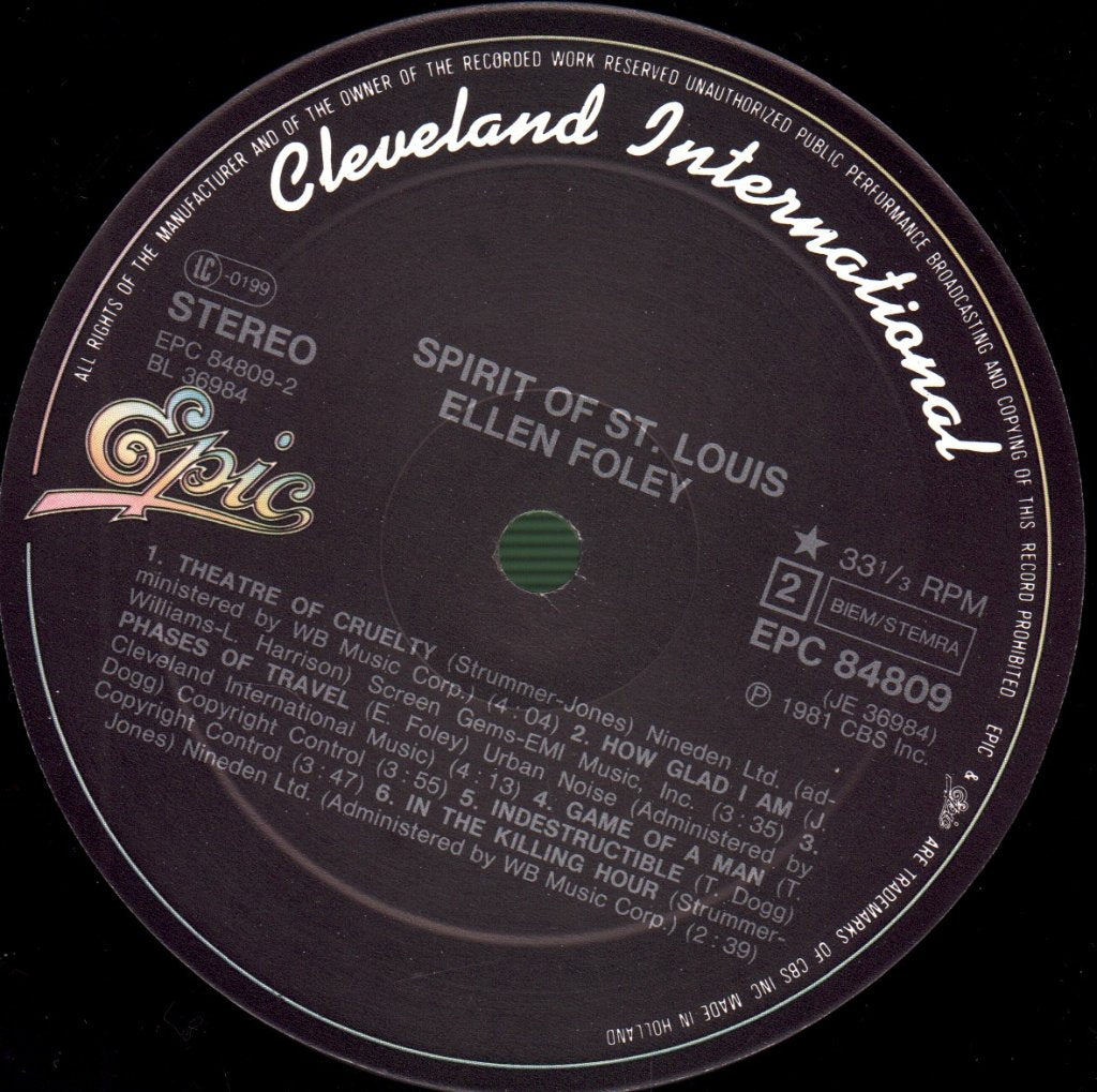 Ellen Foley - Spirit Of St. Louis - Lp