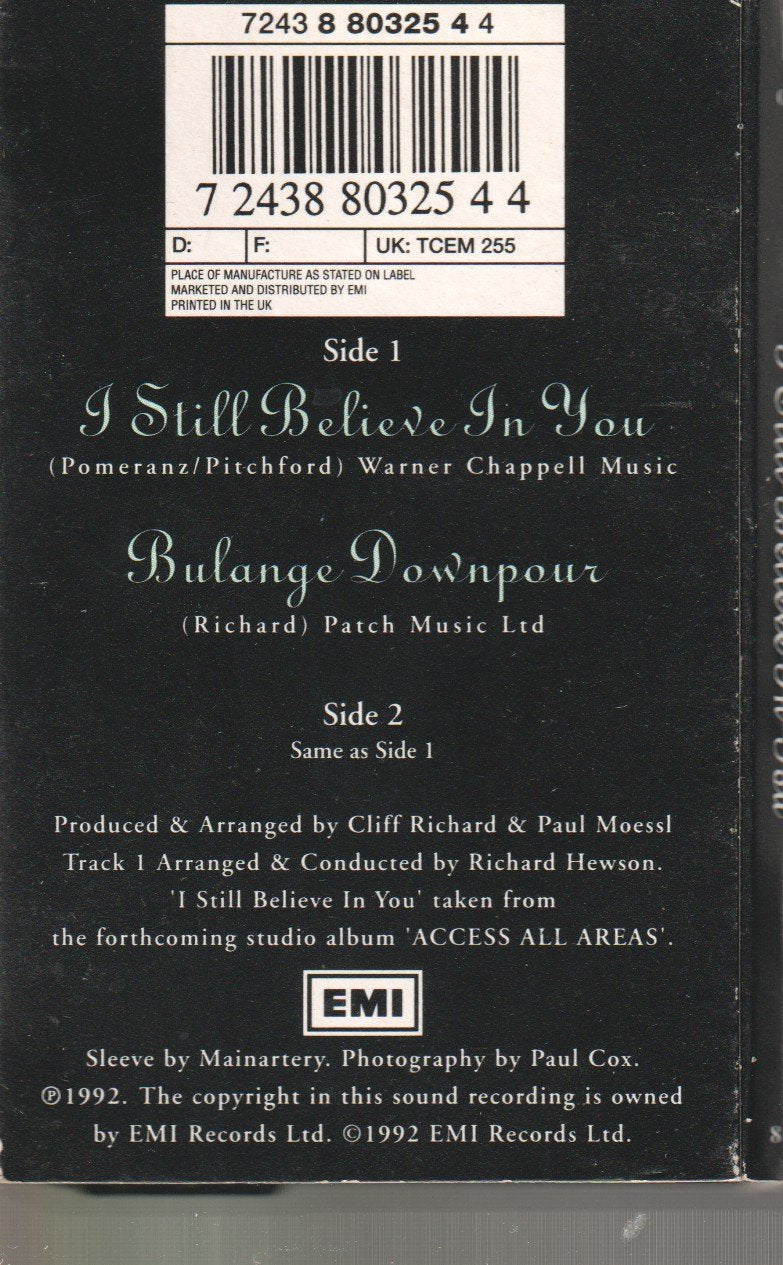 Cliff Richard - I Still Believe In You - Cassette
