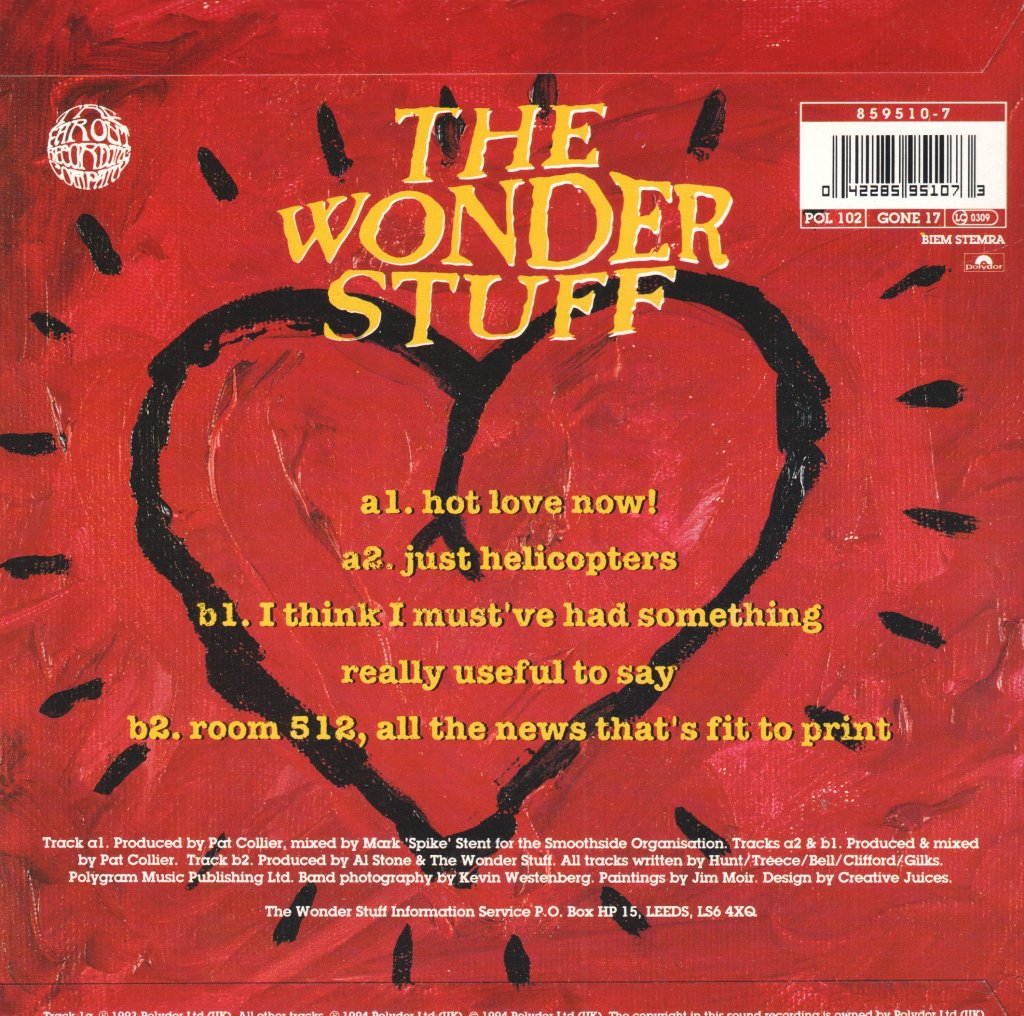 Wonder Stuff - Hot Love Now ! - 7 Inch