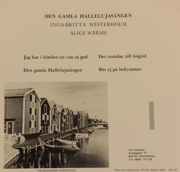 Inga Britta Westerholm, Alice Warme - Den Gamla Hallelujasangen - 7 Inch
