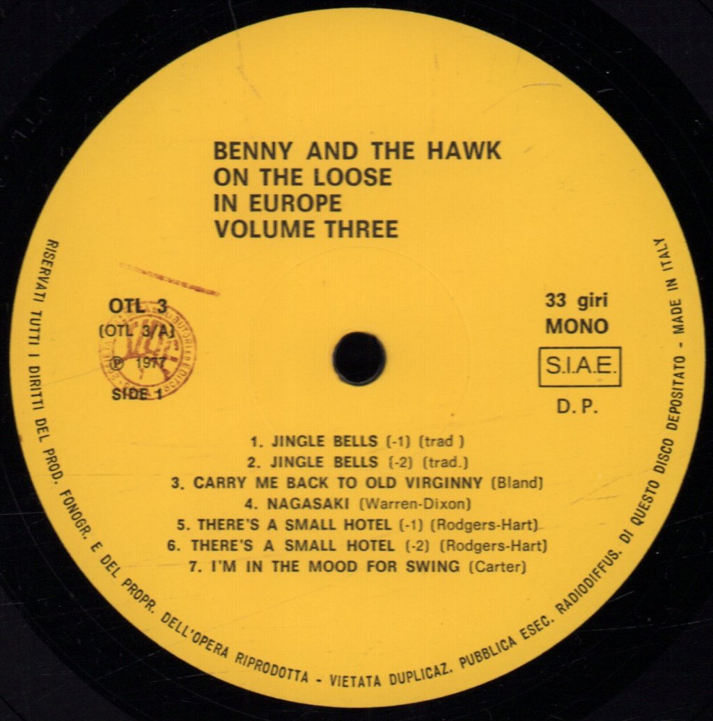 Benny Carter And  Coleman Hawkins - Benny And The Hawk On The Loose In Europe Vol. 3 - Lp
