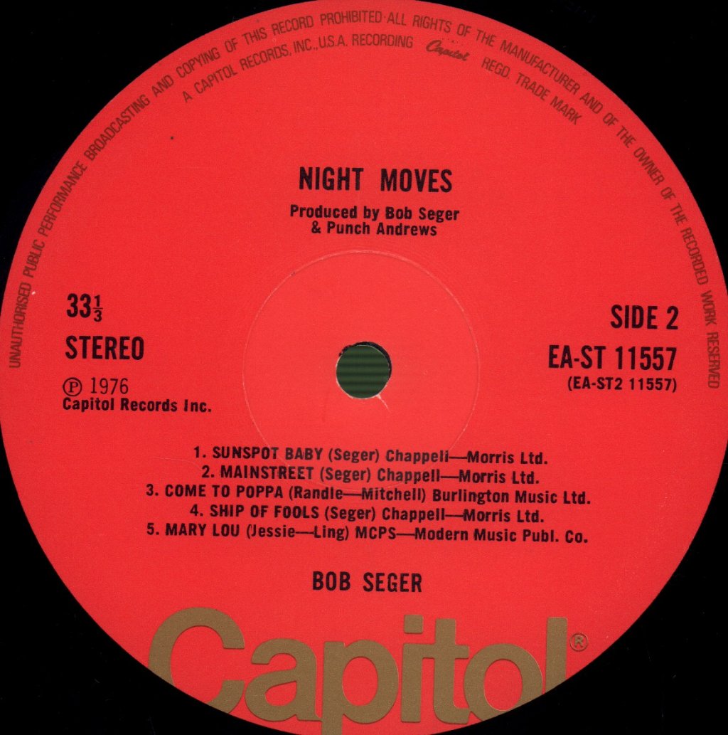 Bob Seger And The Silver Bullet Band - Night Moves - Lp