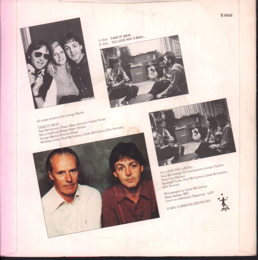 Paul McCartney - Take It Away - 7 Inch