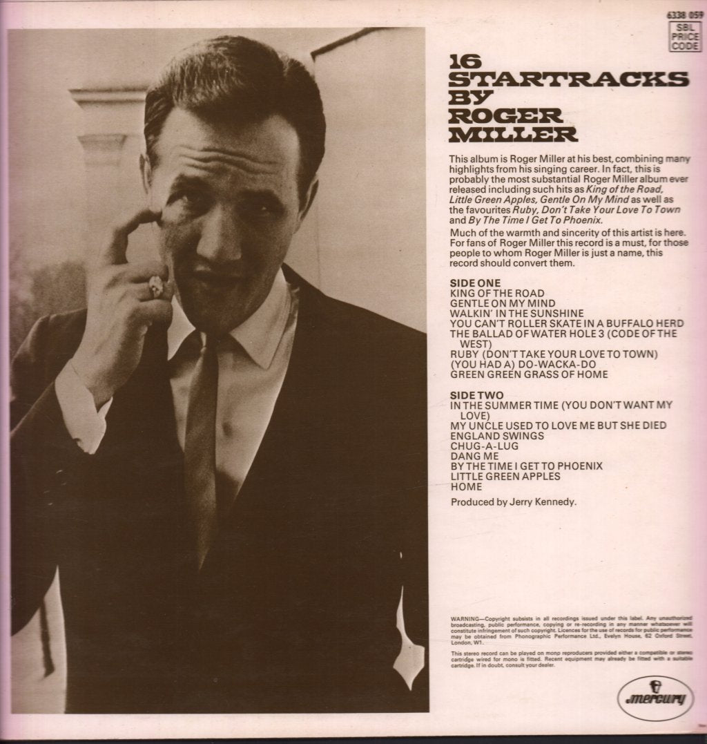 Roger Miller (Country) - 16 Star Tracks - Lp