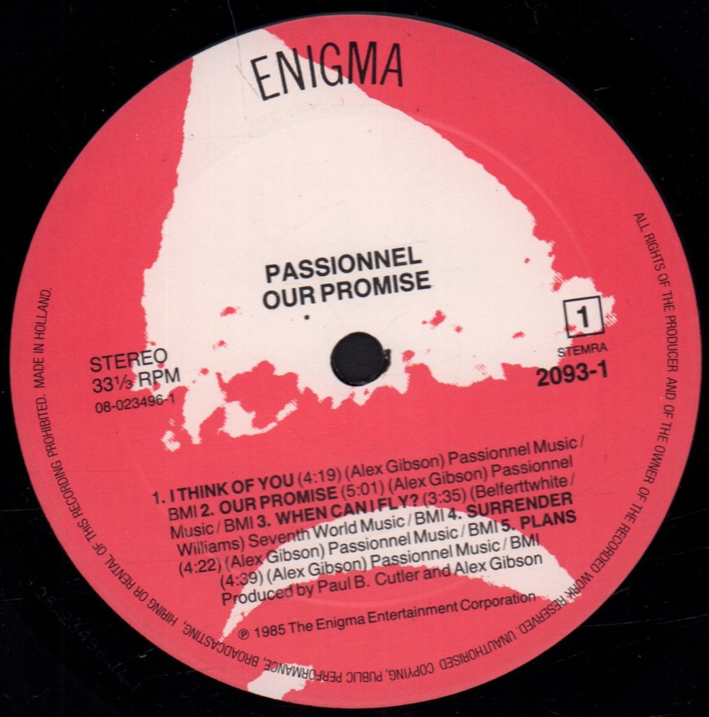 Passionnel - Our Promise - Lp