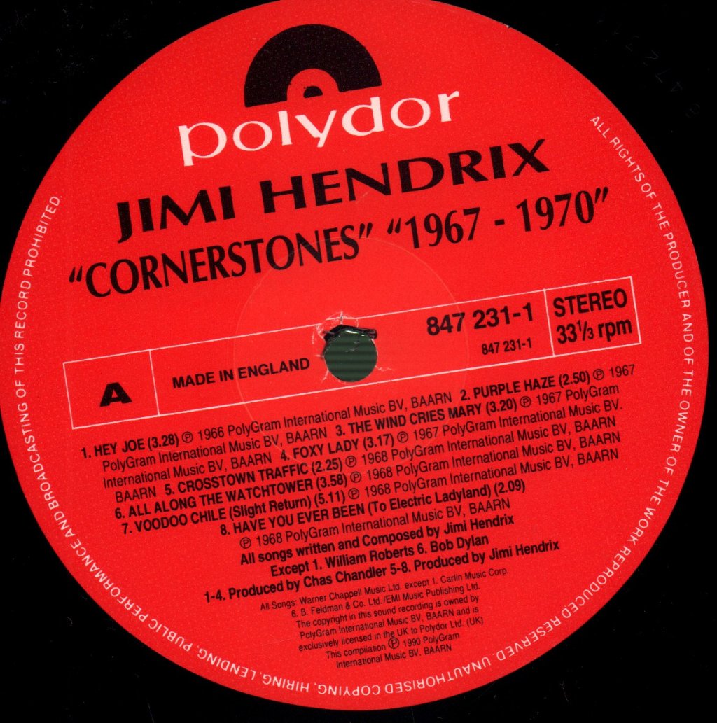 Jimi Hendrix - Cornerstones 1967 - 1970 - Lp