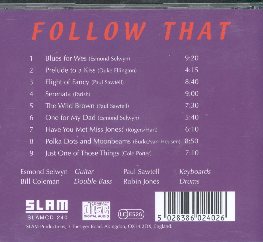 Esmond Selwyn Quartet - Follow That - Cd