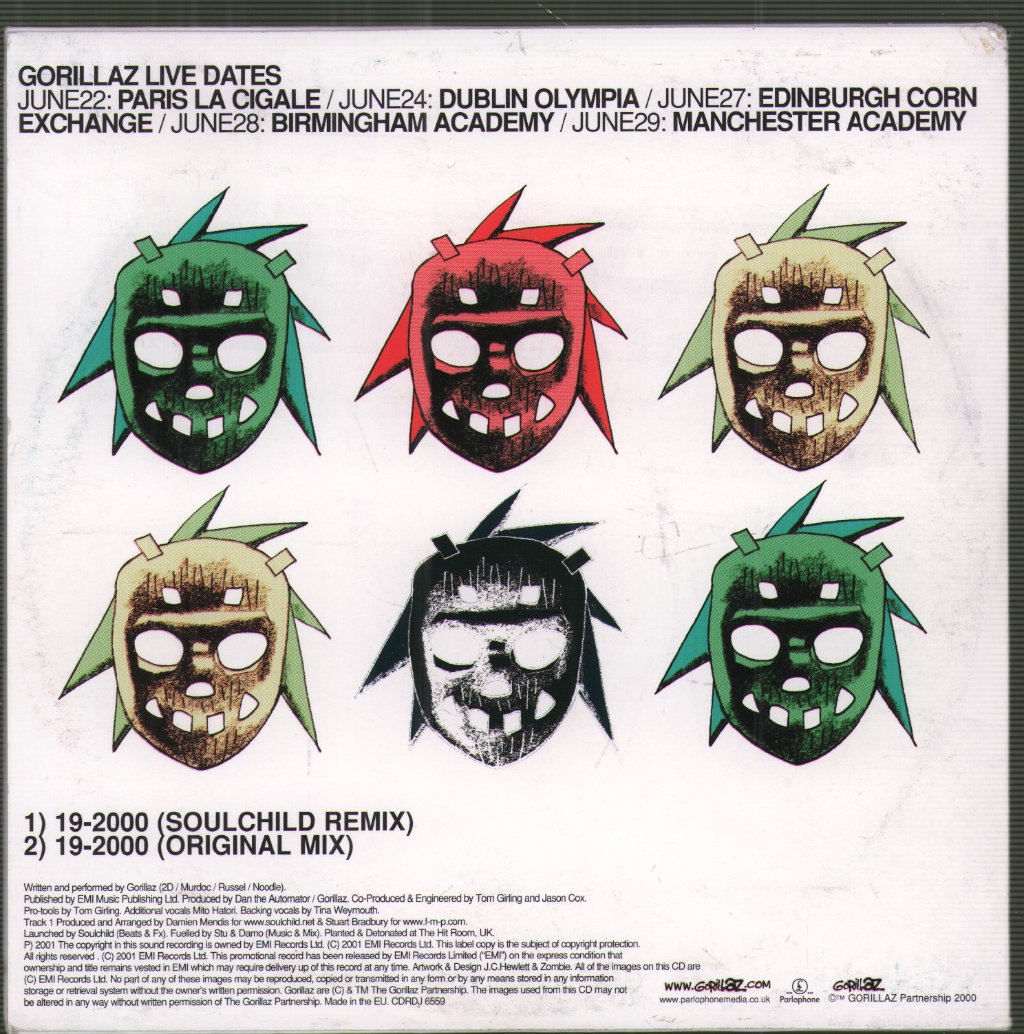 Gorillaz - 19-2000 - Cd
