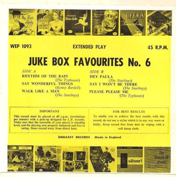 Various Artists - Juke Box Favourites No. 6 Six Big Hits - 7 Inch