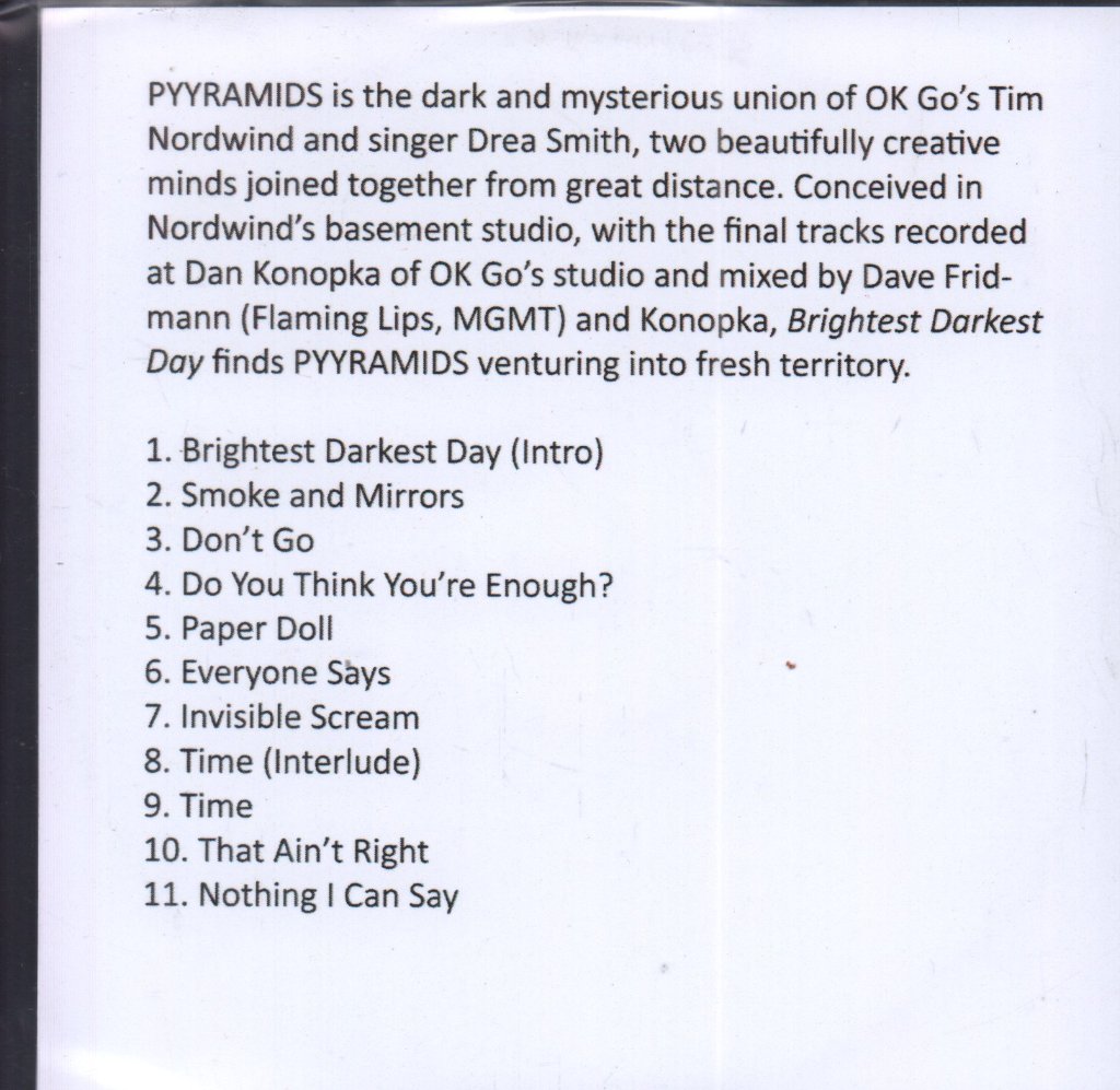 pyyramids - brightest darkest day - Cdr
