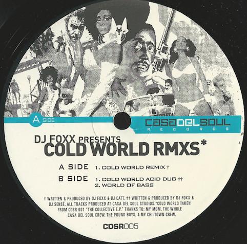 DJ Foxx - Cold World Rmxs - 12 Inch