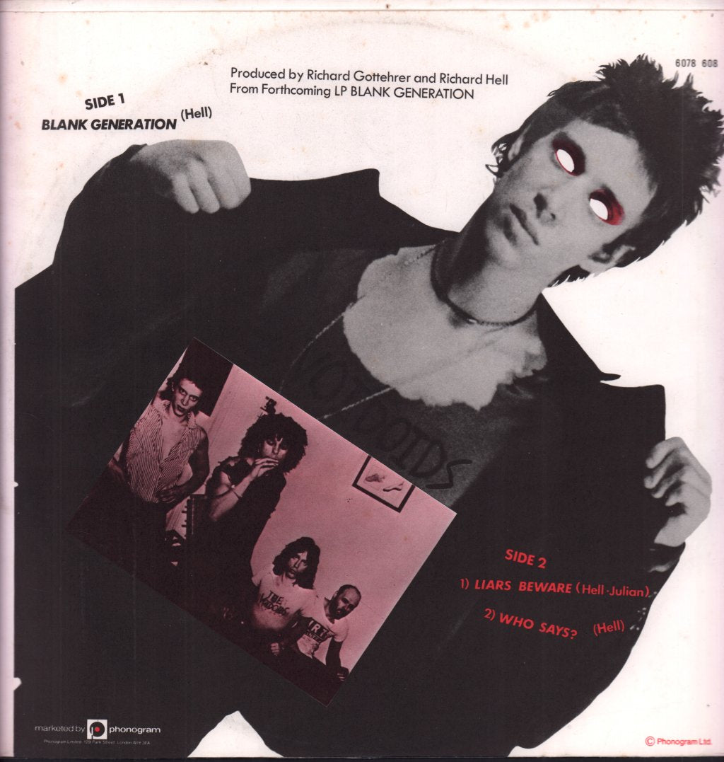 Richard Hell And The Voidoids - Blank Generation - 12 Inch