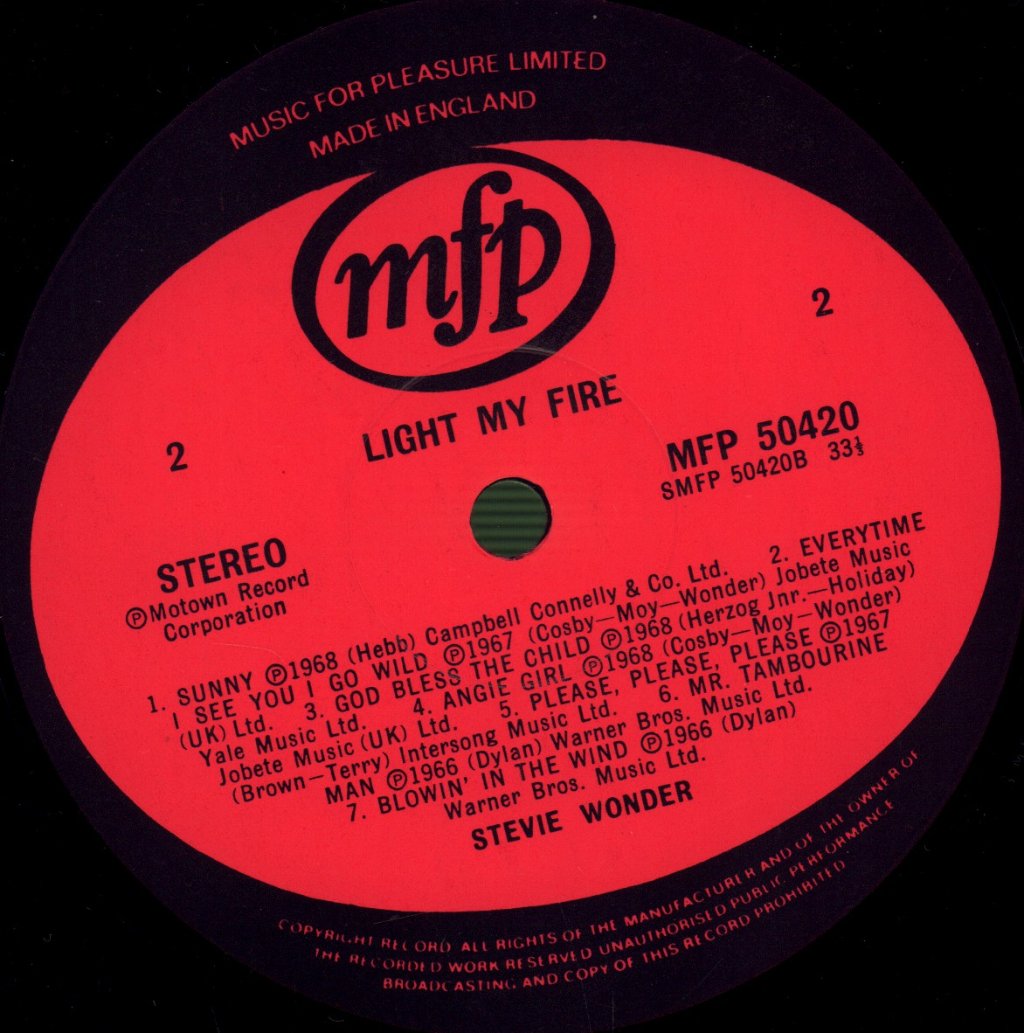 Stevie Wonder - Light My Fire - Lp