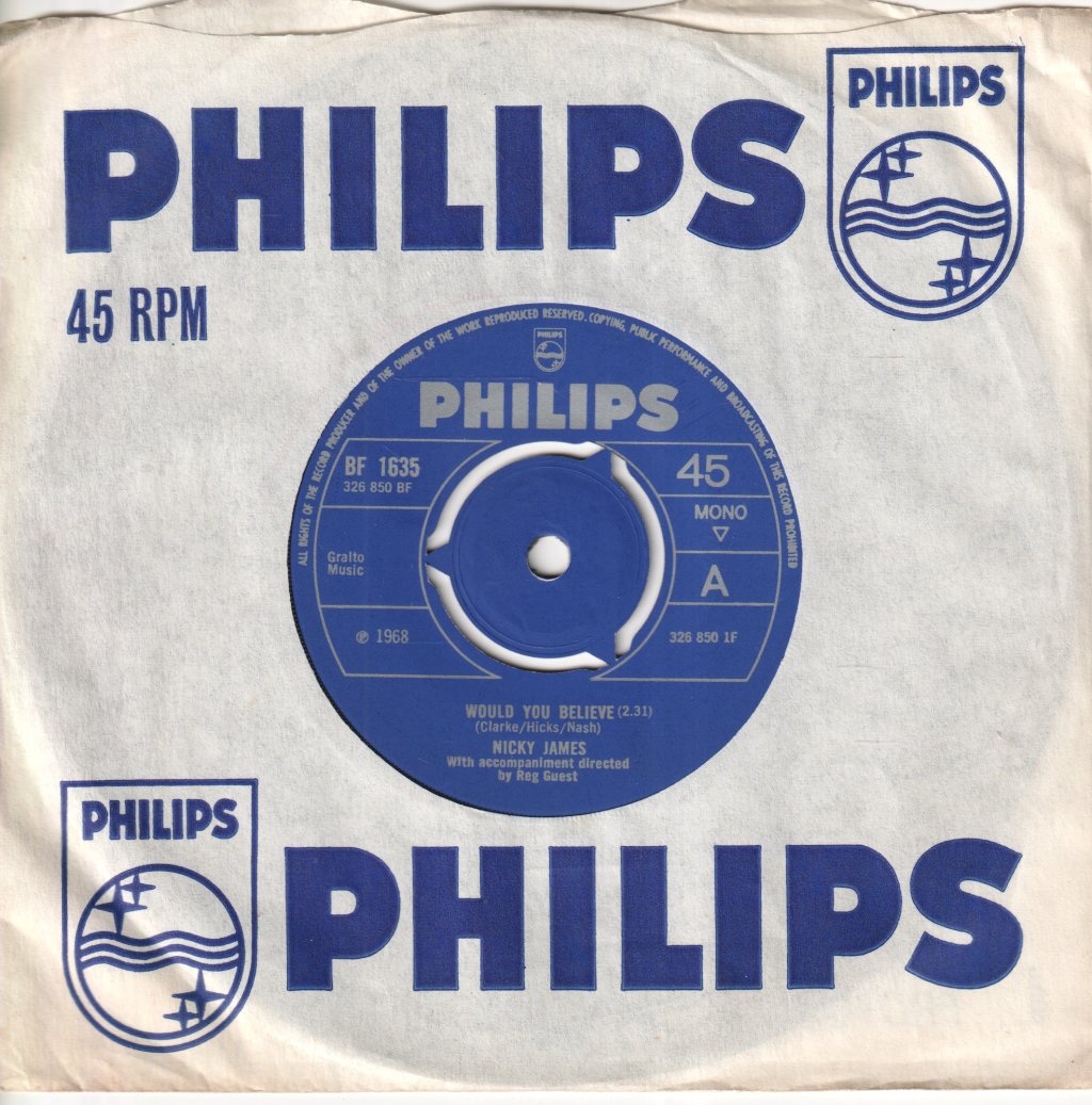 Nicky James - Would You Believe - 7 Inch