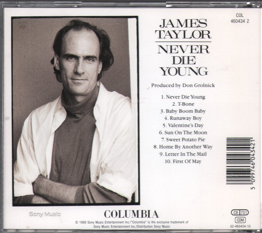 James Taylor - Never Die Young - Cd