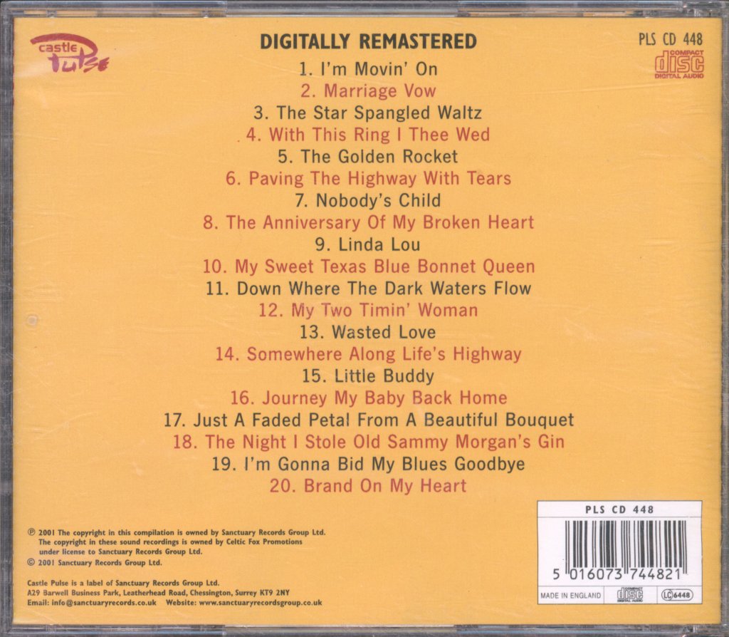 Hank Snow - Famous Country Music Makers - Cd