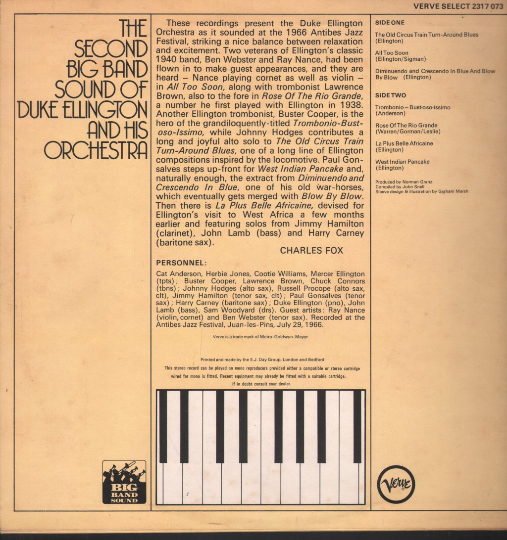 Duke Ellington - Second Big Band Sound Of - Lp
