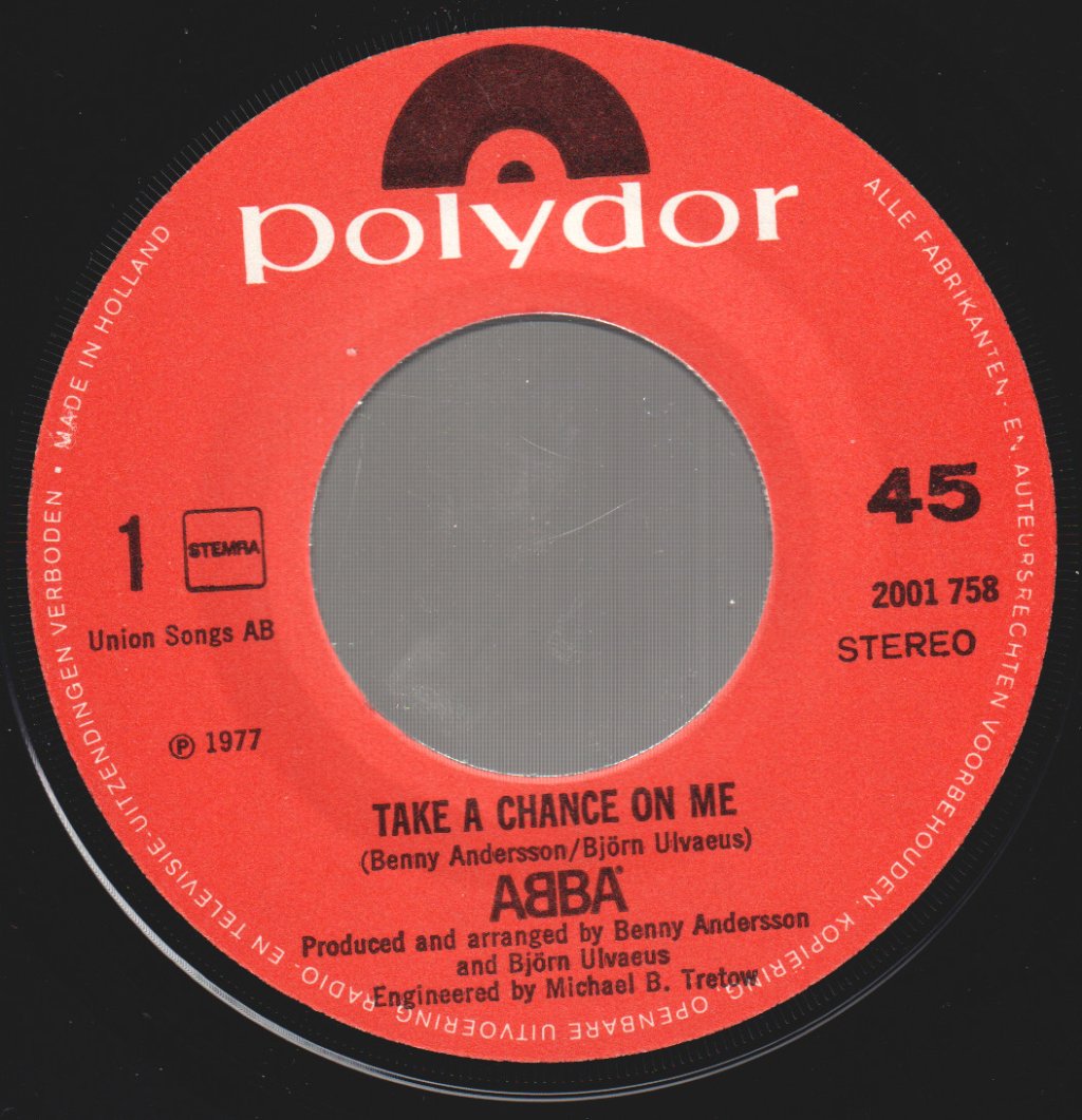 ABBA - Take A Chance On Me / I'm A Marionette - 7 Inch