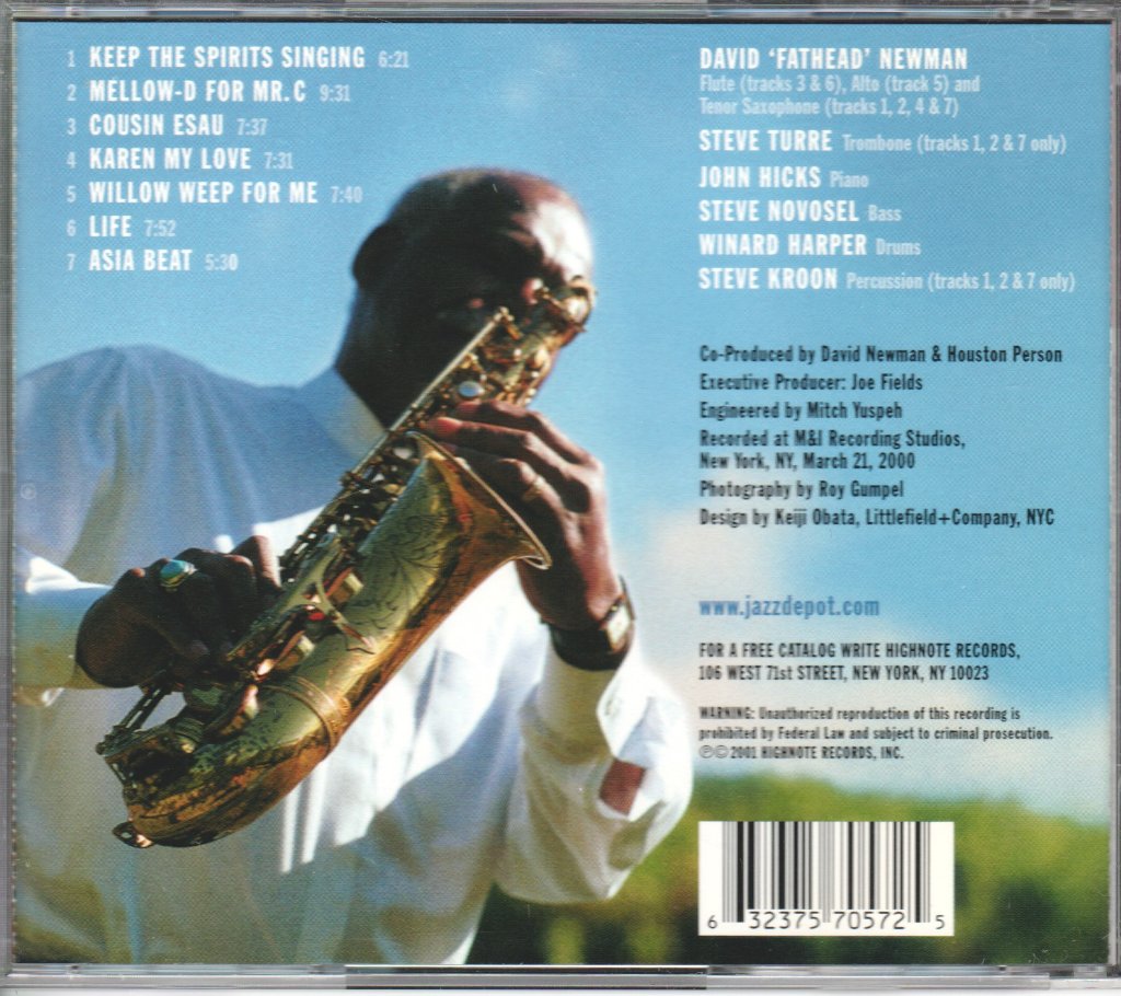David Newman - Keep The Spirits Singing - Cd