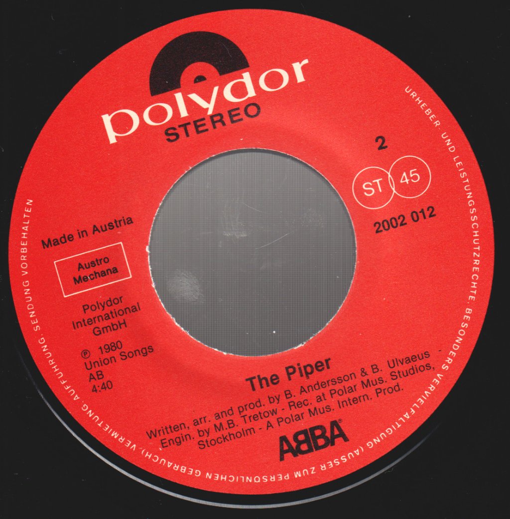 ABBA - Super Trouper / The Piper - 7 Inch