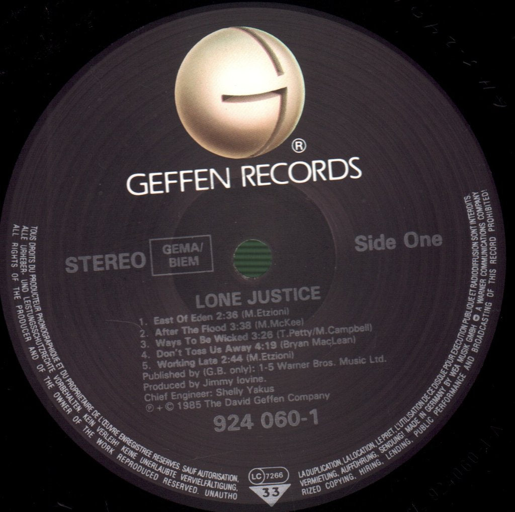 Lone Justice - Lone Justice - Lp