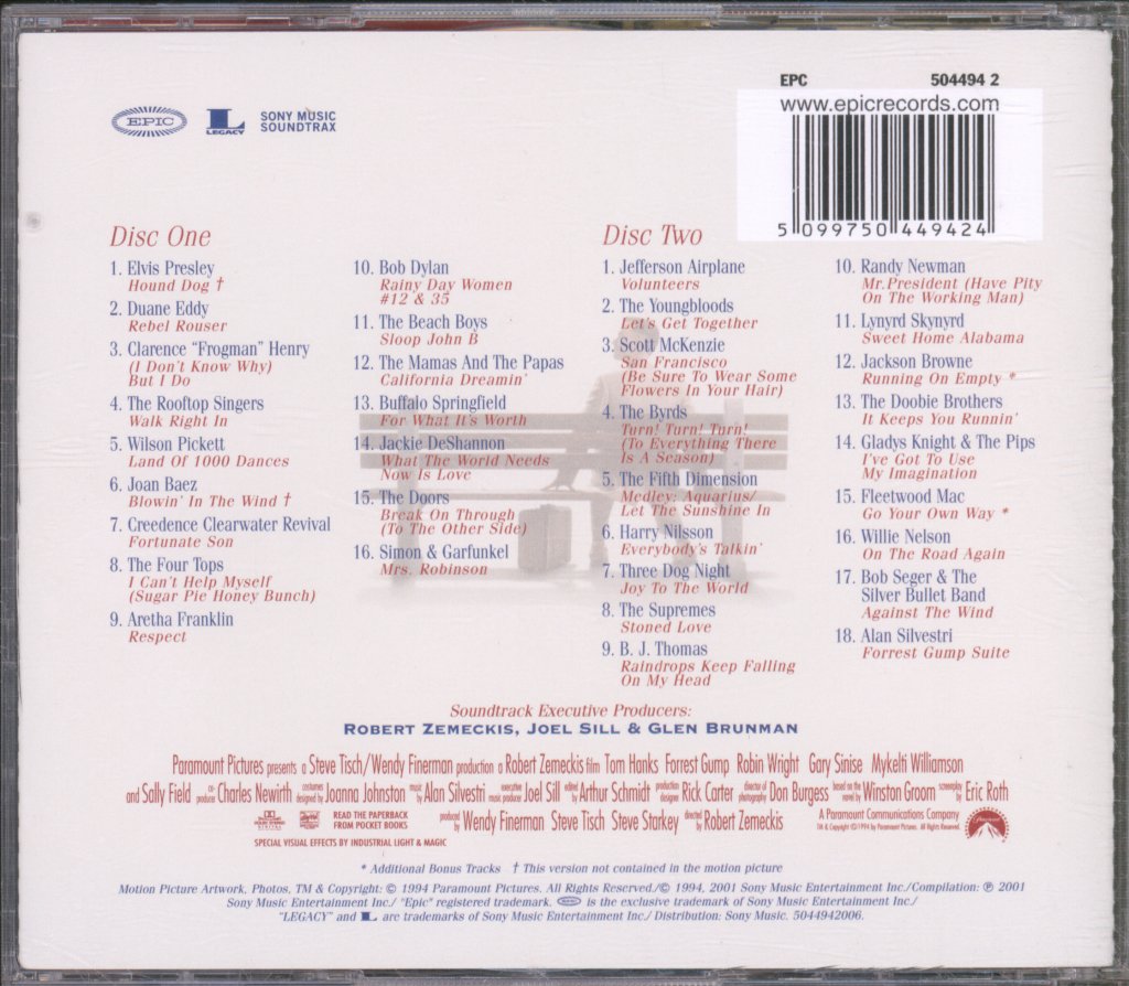 Various Artists - Forrest Gump (The Soundtrack) - Double Cd