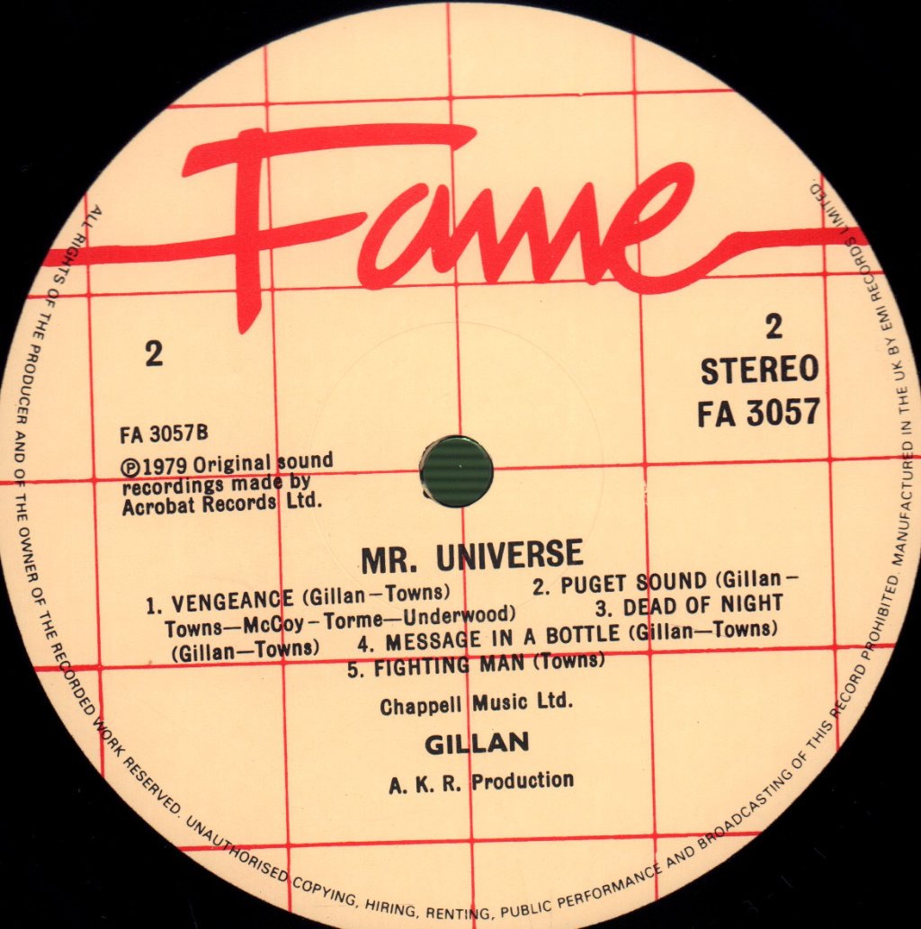 Gillan - Mr. Universe - Lp