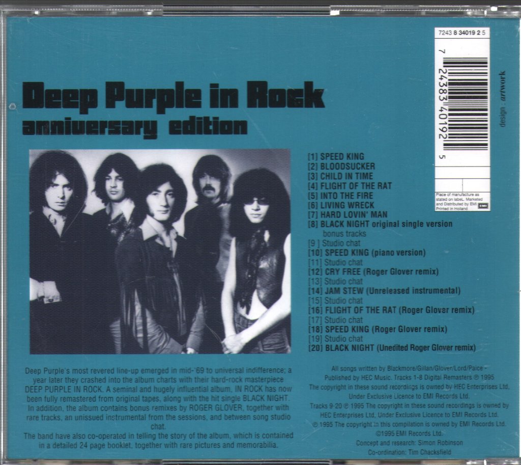 Deep Purple - In Rock - Cd