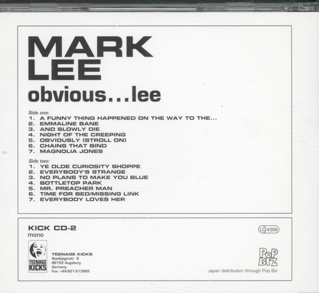 Mark Lee - Obvious...Lee - Cd