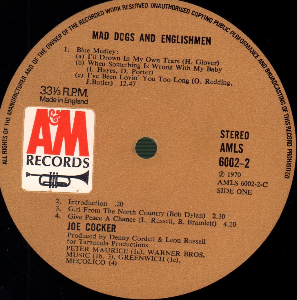 Joe Cocker - Mad Dogs & Englishmen - Double Lp