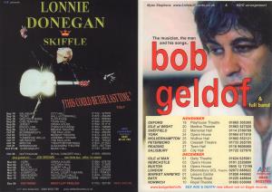 Bob Geldof / Lonnie Donegan - Sex Age And Death/This Could Be The Last Time - Flyer