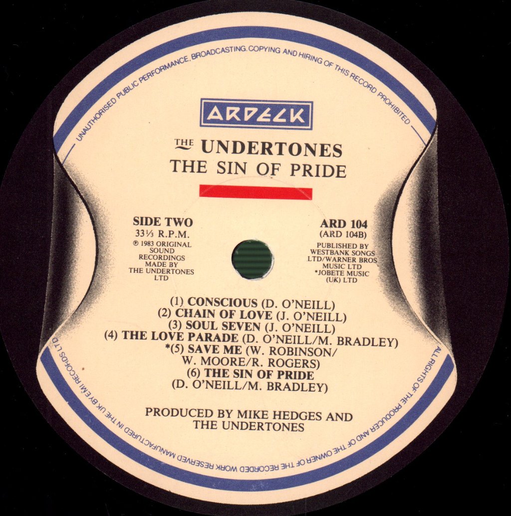 Undertones - Sin Of Pride - Lp
