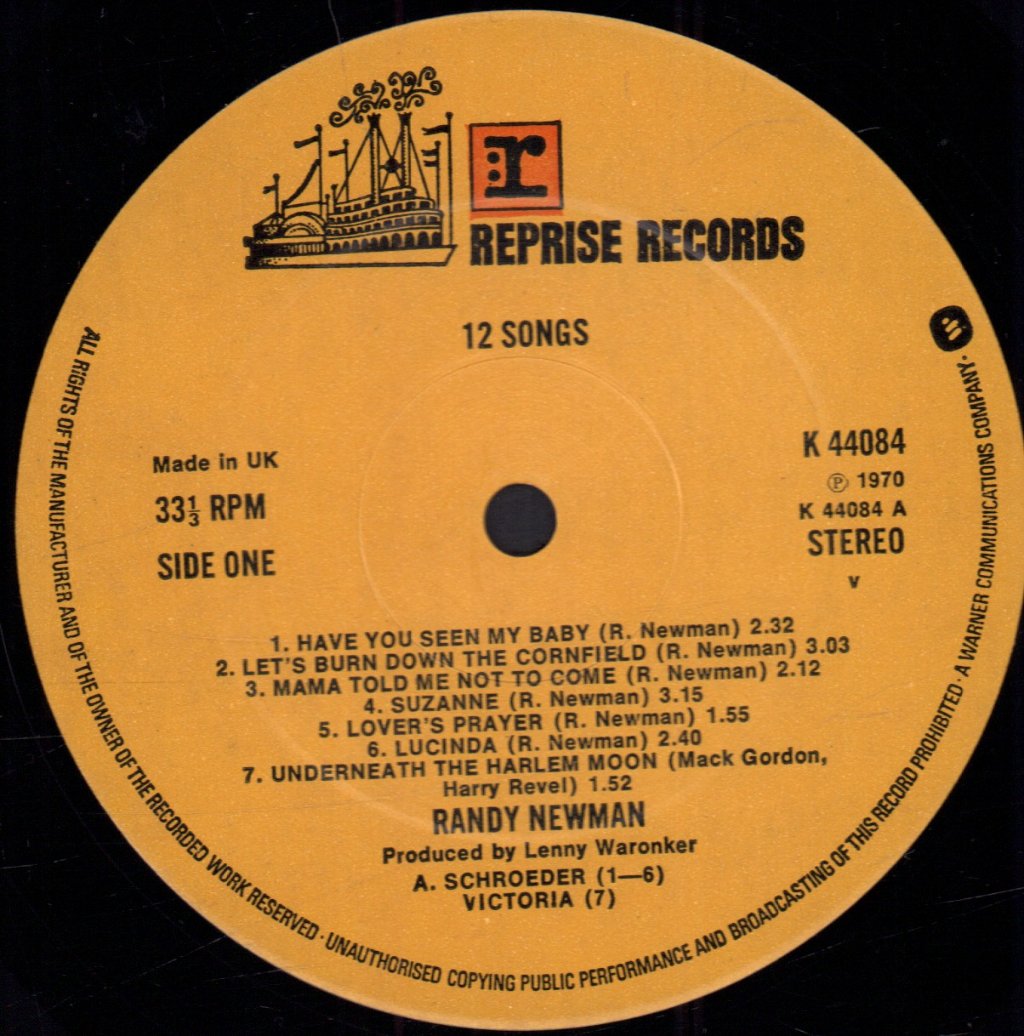 Randy Newman - 12 Songs - Lp